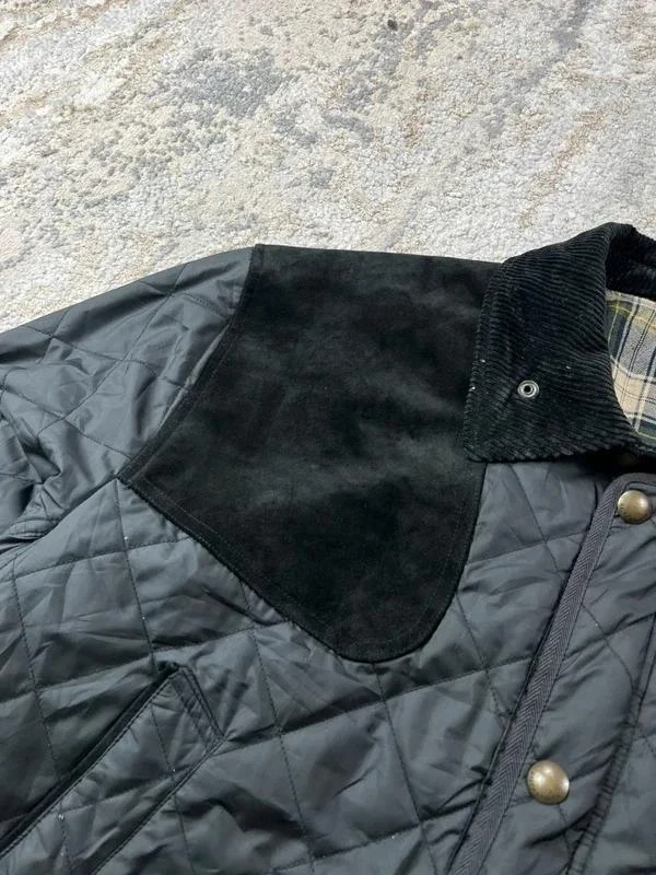 Vintage 90's Polo by Ralph Lauren Men’s Black Grey Padding Quilted Hunting Jacket – photo 5